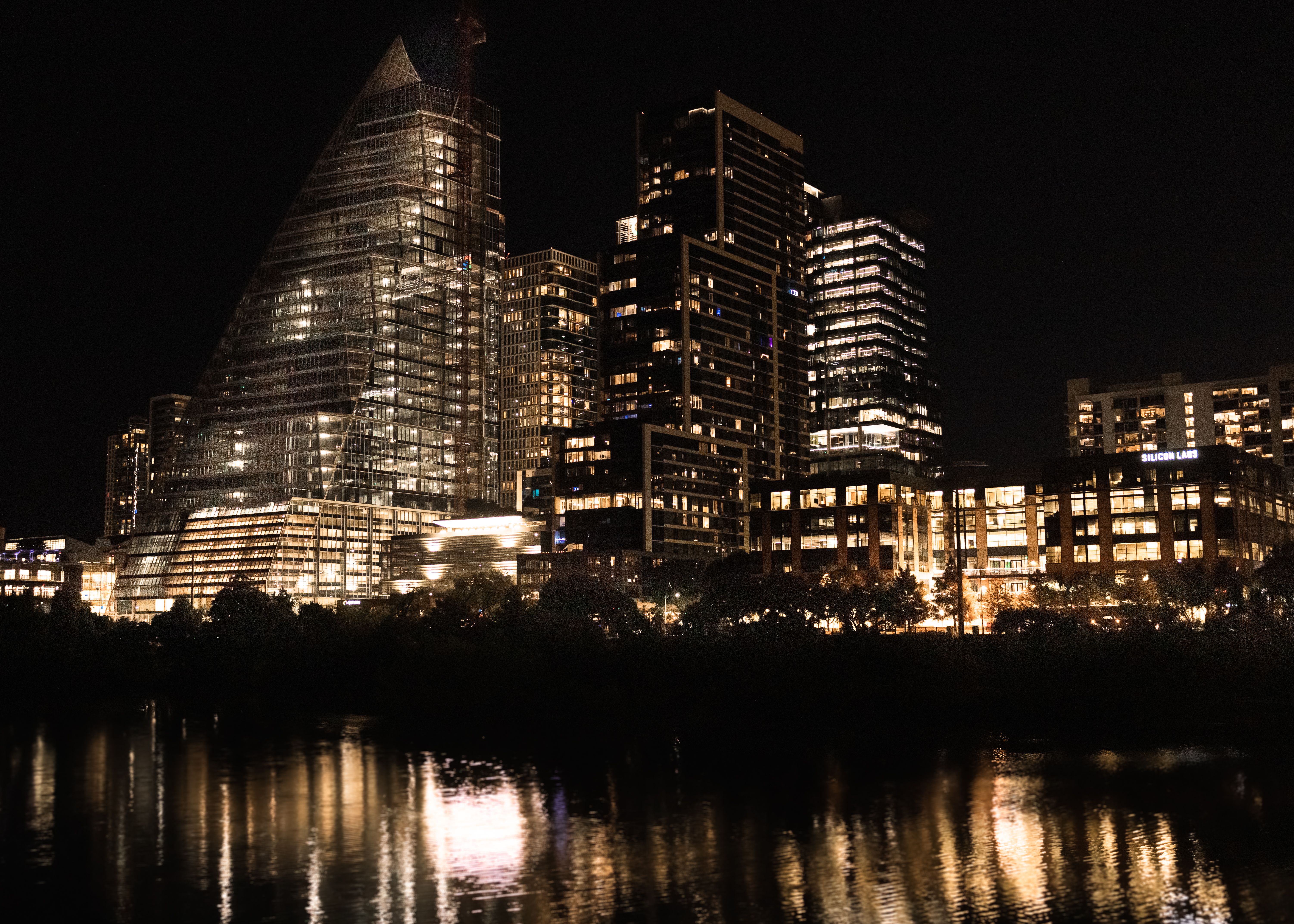 Austin Texas skyline at golden hour with UT Tower